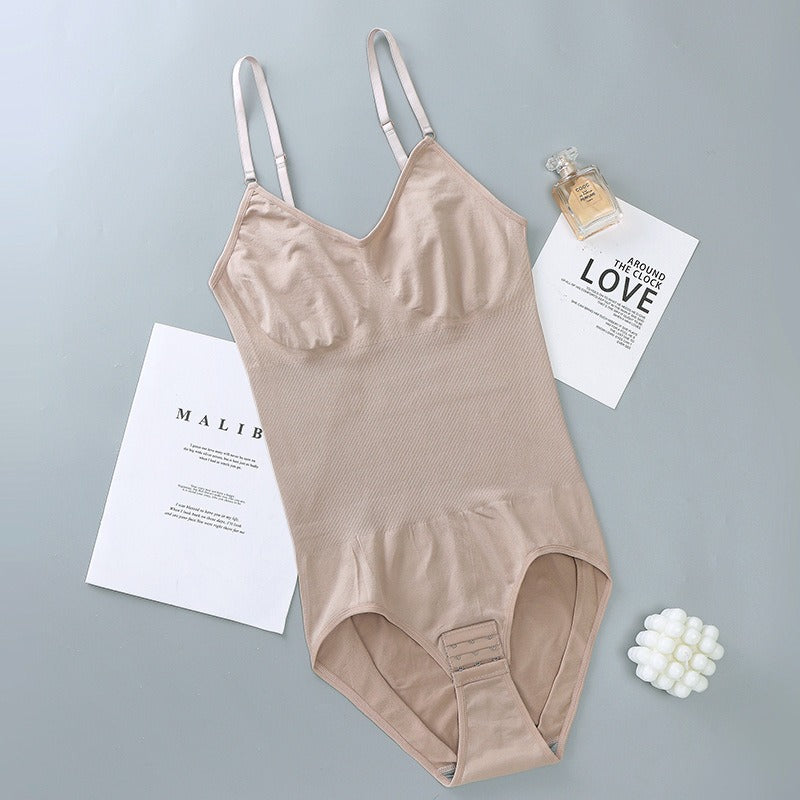 Large postpartum seamless shapewear, women's corset, camisole, abdominal compression and body shaping one-piece underwear