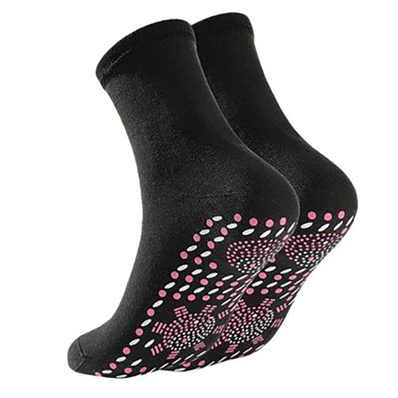 Self Heating Socks Massage Socks Self Heating Middle Tube Thickened Warm Foot Socks Hot Moxibustion Cold Proof Socks