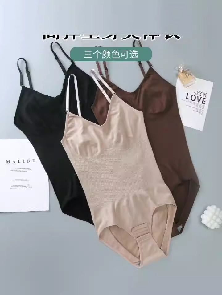 Large postpartum seamless shapewear, women's corset, camisole, abdominal compression and body shaping one-piece underwear