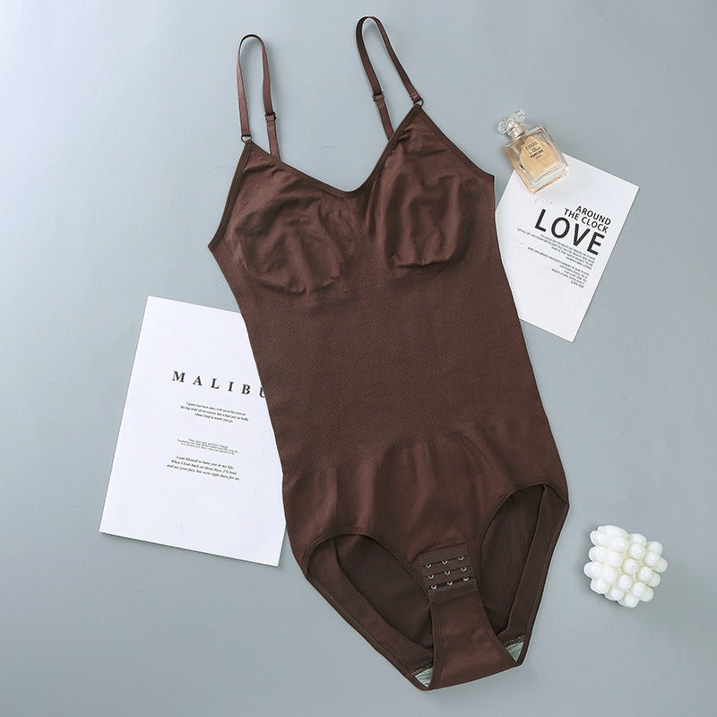 Large postpartum seamless shapewear, women's corset, camisole, abdominal compression and body shaping one-piece underwear