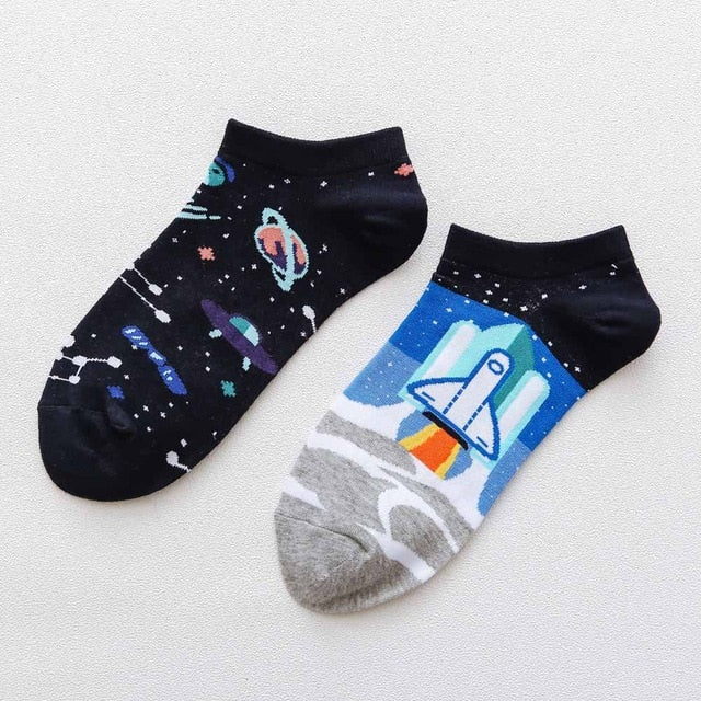 summer Trendy happy Socks men Cotton Boat Man Socks Interest Funny Originality Series harajuku ankle sock Animal fruit