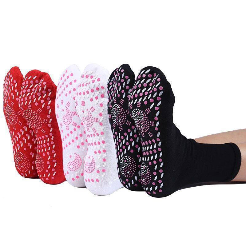 Self Heating Socks Massage Socks Self Heating Middle Tube Thickened Warm Foot Socks Hot Moxibustion Cold Proof Socks