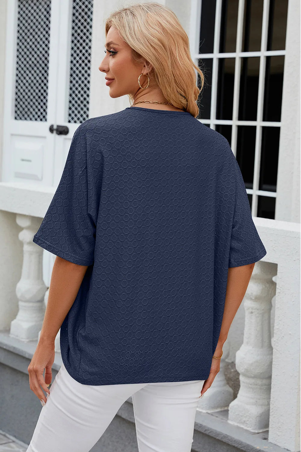 Solid color mid sleeved cardigan knitted cardigan jacket air-conditioned sweater