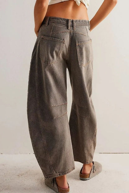 Wide Leg Jeans with Pockets