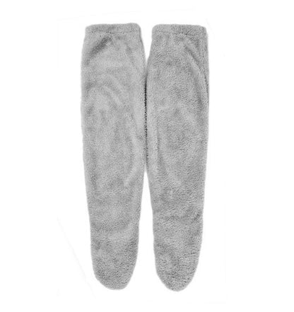 Indoor Plush Warmth Long Socks Cute Fuzzy Socks Over Knee Winter Leg Warmers Plush Sock Slippers Cozy Stocking