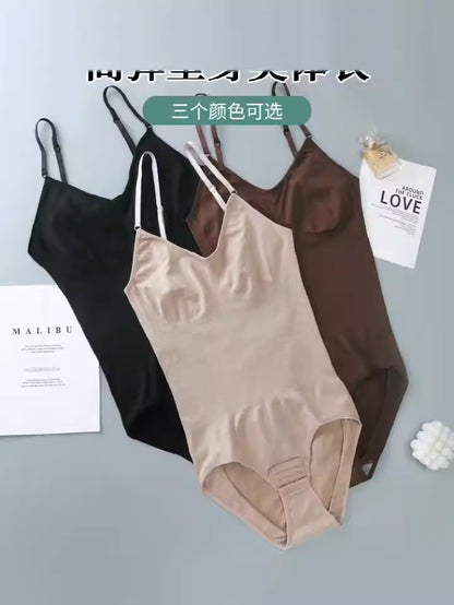 Large postpartum seamless shapewear, women's corset, camisole, abdominal compression and body shaping one-piece underwear