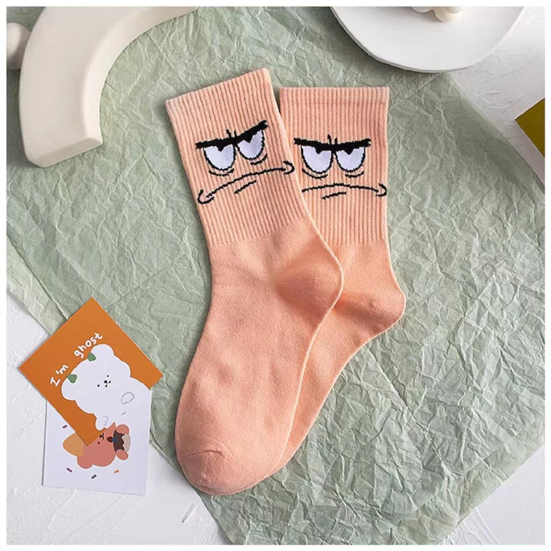 Colored cartoon long tube socks for autumn and winter SpongeBob SquarePants funny mid tube socks