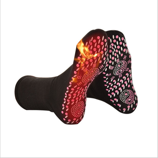 Self Heating Socks Massage Socks Self Heating Middle Tube Thickened Warm Foot Socks Hot Moxibustion Cold Proof Socks