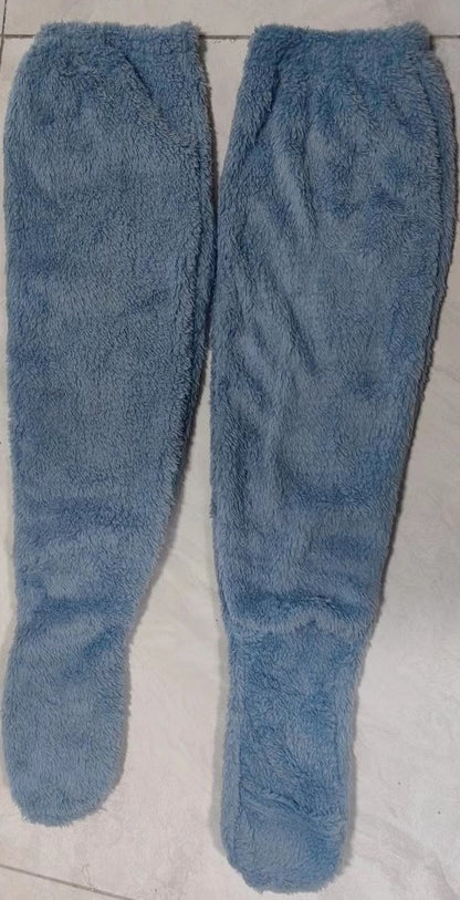 Indoor Plush Warmth Long Socks Cute Fuzzy Socks Over Knee Winter Leg Warmers Plush Sock Slippers Cozy Stocking