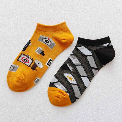 summer Trendy happy Socks men Cotton Boat Man Socks Interest Funny Originality Series harajuku ankle sock Animal fruit